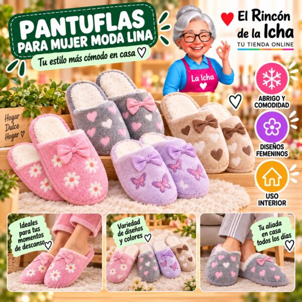RI-ML-01940 Pantuflas para Mujer Moda Lina Diseño 850686