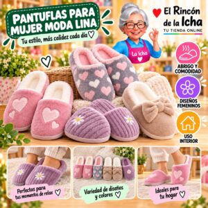 RI-ML-01946 Pantuflas para Mujer Moda Lina Diseño 850614