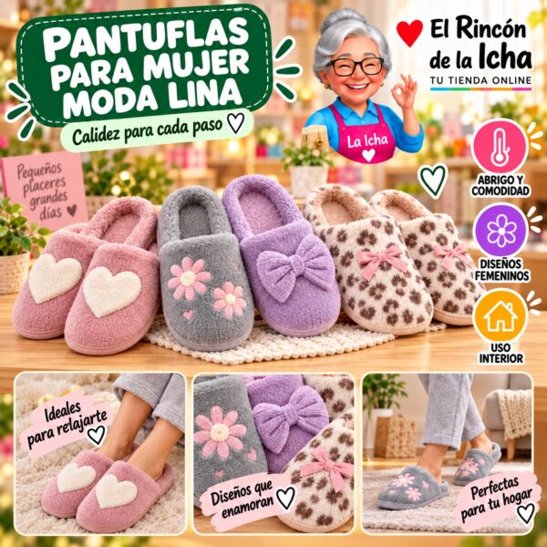 RI-ML-01947 Pantuflas para Mujer Moda Lina Diseño 850615