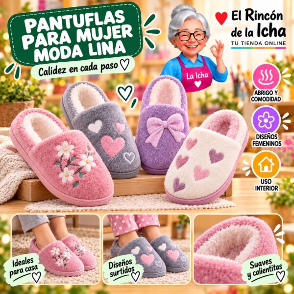 RI-ML-01948 Pantuflas para Mujer Moda Lina Diseño 850575