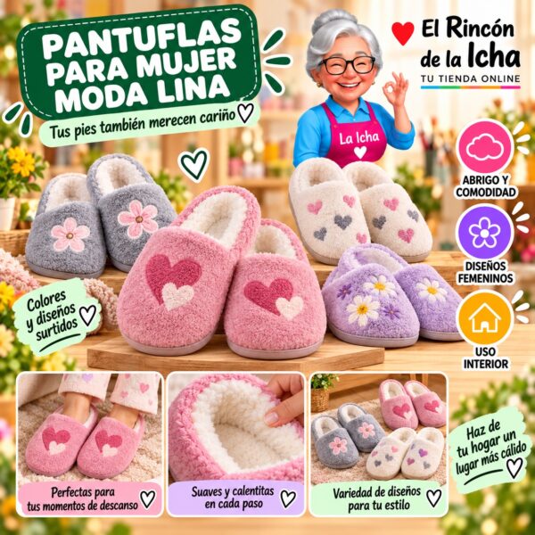RI-ML-01950 Pantuflas para Mujer Moda Lina Diseño 850701