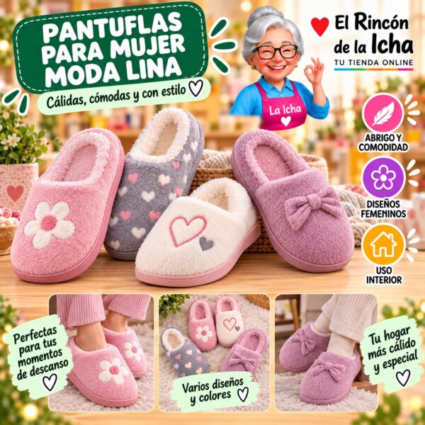 RI-ML-01952 Pantuflas para Mujer Moda Lina Diseño 850689