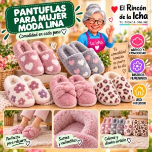 RI-ML-01957 Pantuflas para Mujer Moda Lina Diseño 850598
