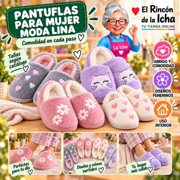 RI-ML-01958 Pantuflas para Mujer Moda Lina Diseño 850462