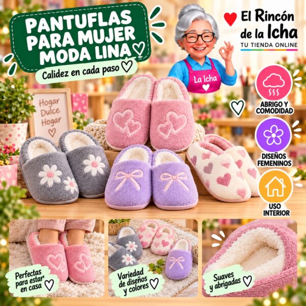 RI-ML-01960 Pantuflas para Mujer Moda Lina Diseño 850605