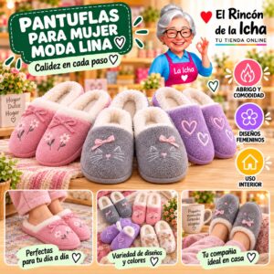 RI-ML-01961 Pantuflas para Mujer Moda Lina Diseño 850595