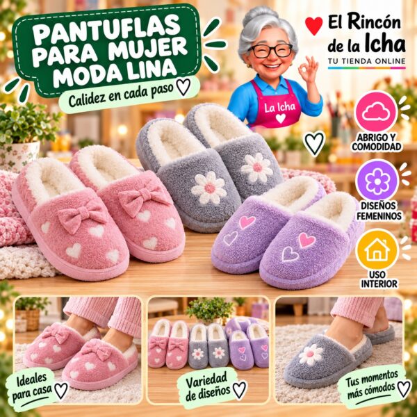 RI-ML-01963 Pantuflas para Mujer Moda Lina Diseño 850596