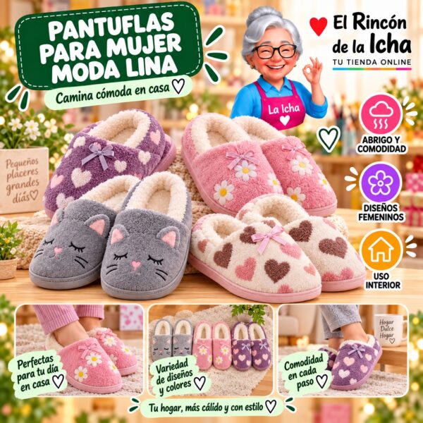 RI-ML-01964 Pantuflas para Mujer Moda Lina Diseño 850660
