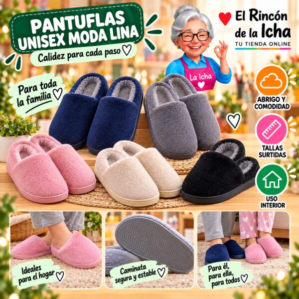 RI-ML-01972 Pantuflas Unisex Moda Lina Diseño 850630