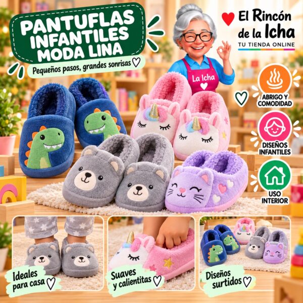 RI-ML-01974 Pantuflas Infantiles Moda Lina Diseño 850512