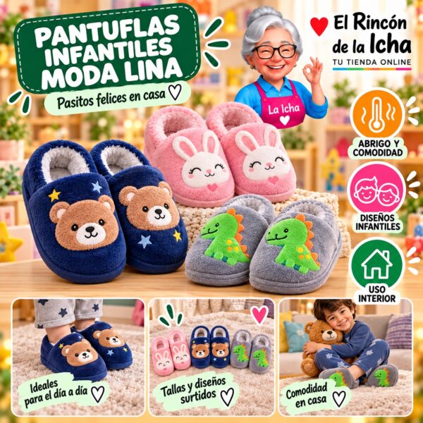RI-ML-01975 Pantuflas Infantiles Moda Lina Diseño 850177