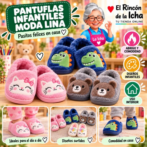 RI-ML-01978 Pantuflas Infantiles Moda Lina Diseño 850643