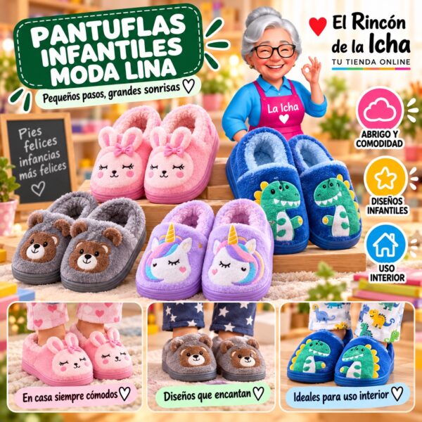 RI-ML-01979 Pantuflas Infantiles Moda Lina Diseño 850650