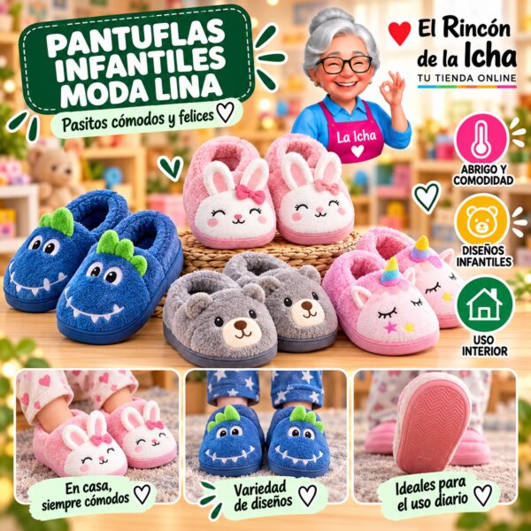 RI-ML-01980 Pantuflas Infantiles Moda Lina Diseño 850690