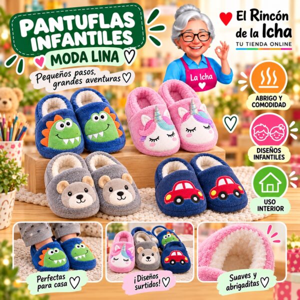 RI-ML-01981 Pantuflas Infantiles Moda Lina Diseño 850647