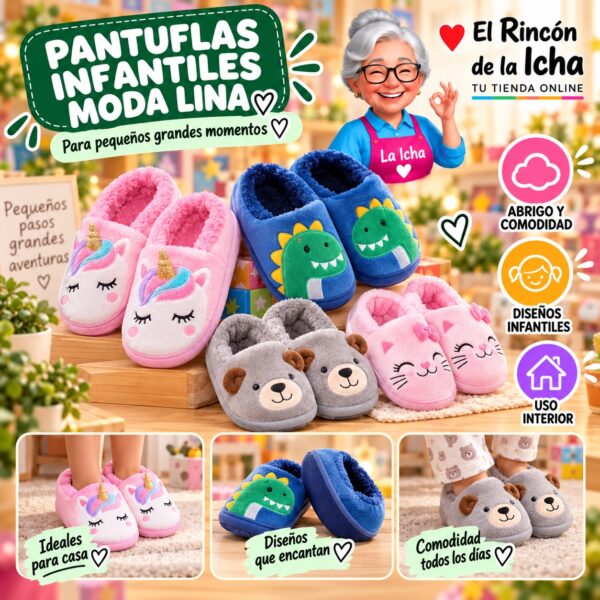 RI-ML-01986 Pantuflas Infantiles Moda Lina Diseño 850666
