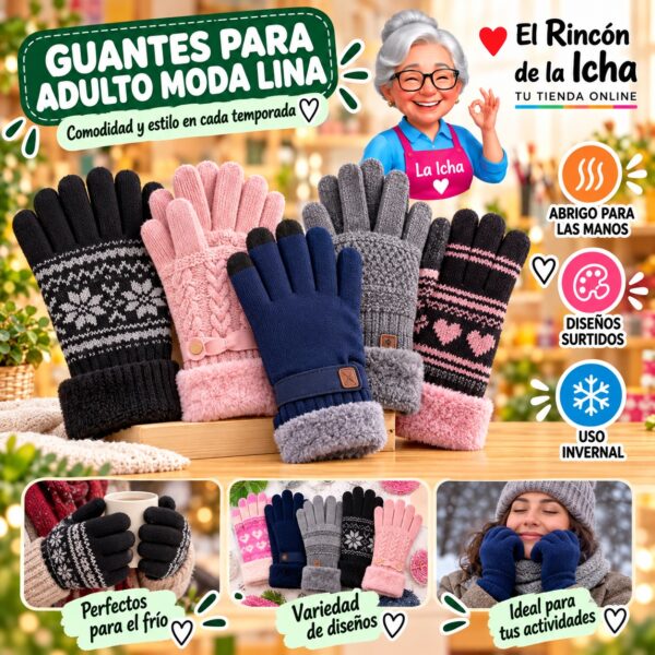 RI-ML-02004 Guantes para Adulto Moda Lina Diseño 950886