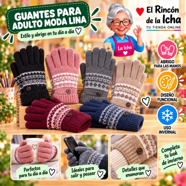 RI-ML-02031 Guantes para Adulto Moda Lina Diseño 950571