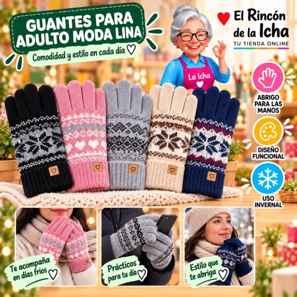 RI-ML-02036 Guantes para Adulto Moda Lina Diseño 950964