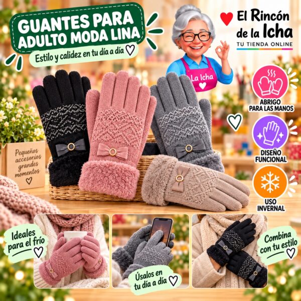 RI-ML-02056 Guantes para Adulto Moda Lina Diseño 950986