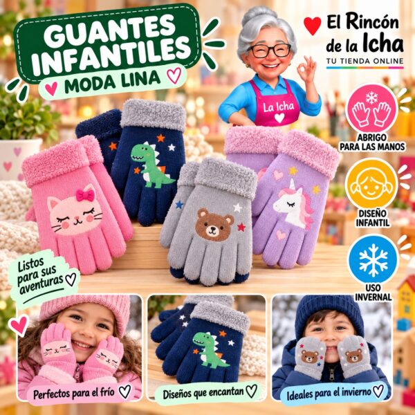 RI-ML-02083 Guantes Infantiles Moda Lina Diseño 951008