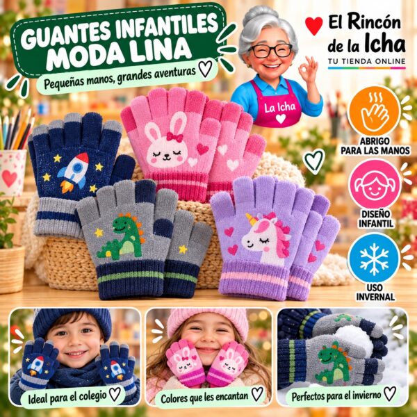 RI-ML-02087 Guantes Infantiles Moda Lina Diseño 950603