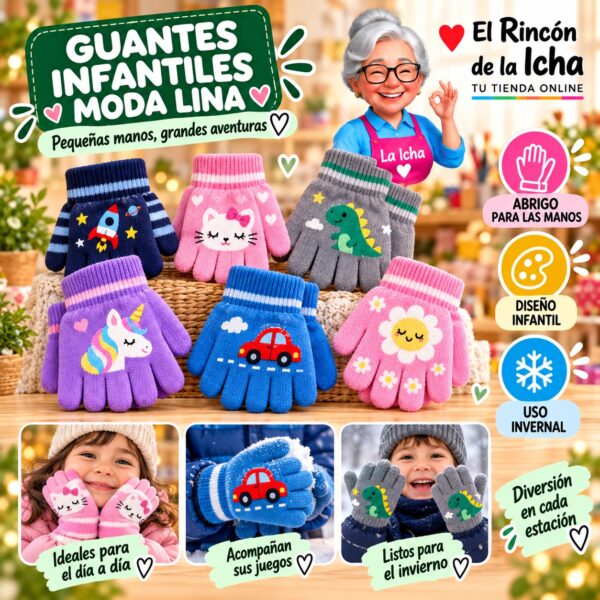 RI-ML-02093 Guantes Infantiles Moda Lina Diseño 950623