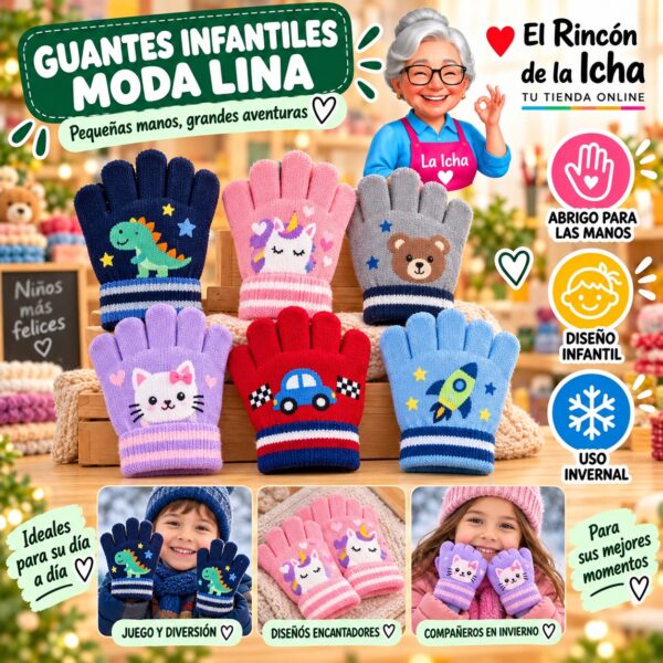 RI-ML-02115 Guantes Infantiles Moda Lina Diseño 951017
