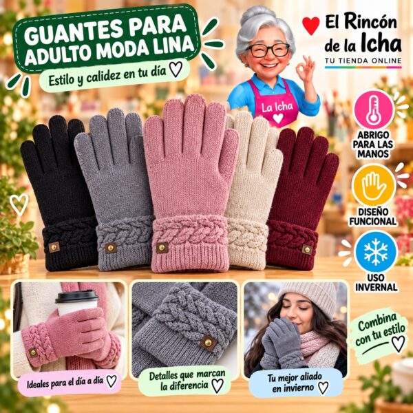 RI-ML-02155 Guantes para Adulto Moda Lina Diseño 951051