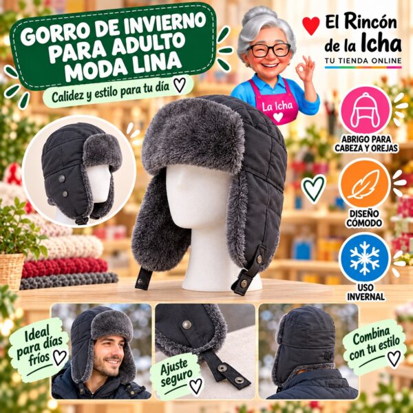 RI-ML-02165 Gorro de Invierno para Adulto Moda Lina Diseño 950916