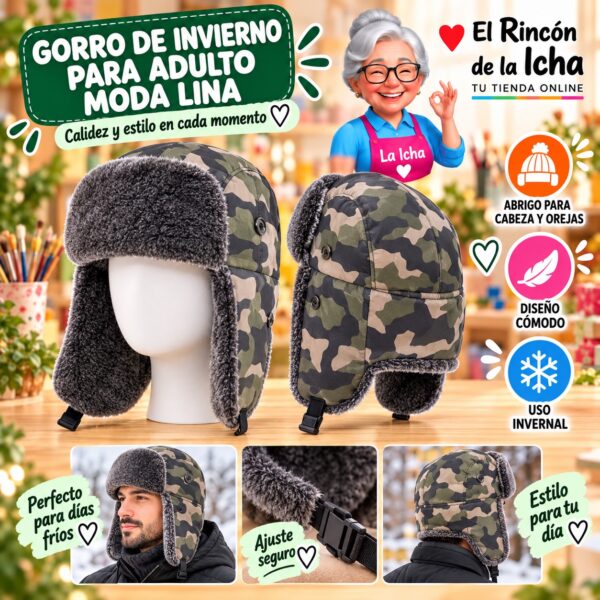 RI-ML-02166 Gorro de Invierno para Adulto Moda Lina Diseño 950920