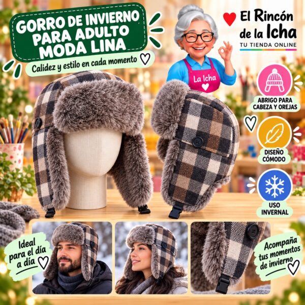 RI-ML-02169 Gorro de Invierno para Adulto Moda Lina Diseño 950924