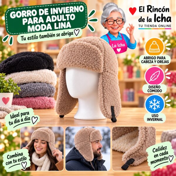 RI-ML-02173 Gorro de Invierno para Adulto Moda Lina Diseño 951187