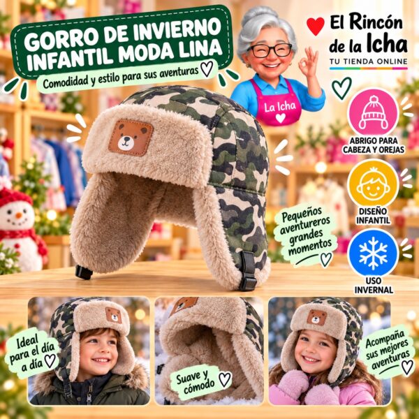 RI-ML-02175 Gorro de Invierno Infantil Moda Lina Diseño 950919