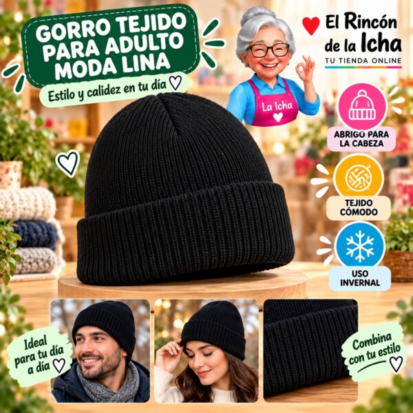 RI-ML-02179 Gorro Tejido para Adulto Moda Lina Diseño 950252