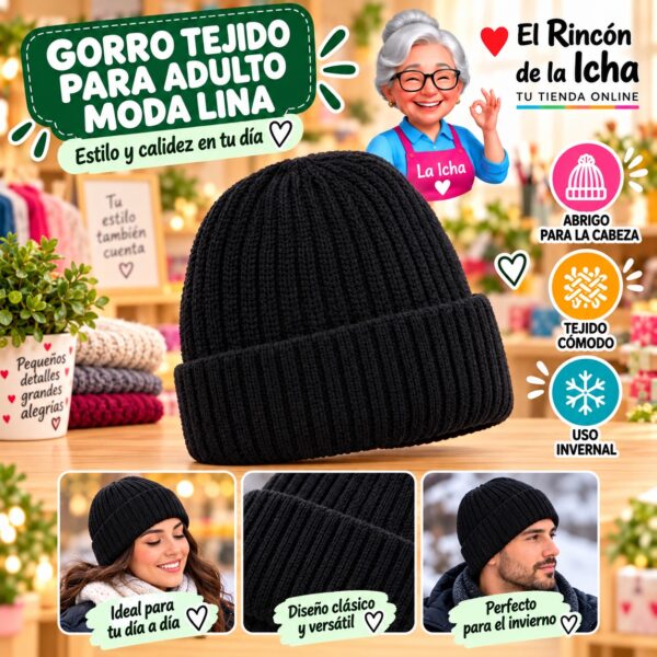 RI-ML-02182 Gorro Tejido para Adulto Moda Lina Diseño 950522