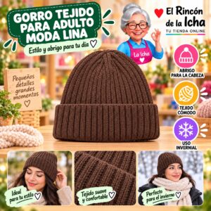 RI-ML-02185 Gorro Tejido para Adulto Moda Lina Diseño 950537