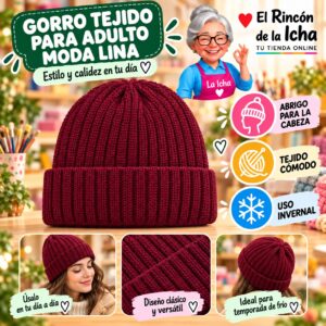 RI-ML-02186 Gorro Tejido para Adulto Moda Lina Diseño 950525