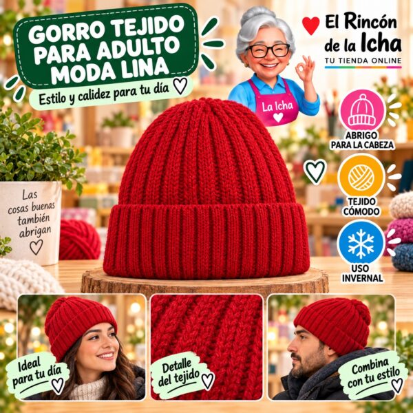 Gorro Tejido para Adulto Moda Lina Diseño 950527