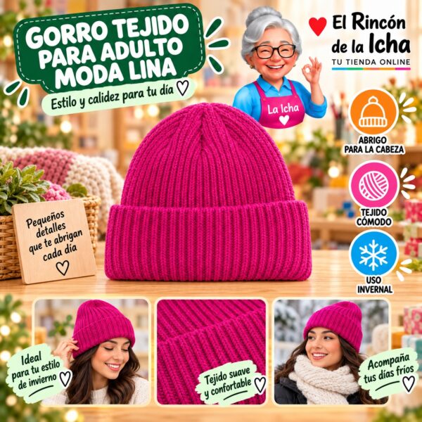 RI-ML-02190 Gorro Tejido para Adulto Moda Lina Diseño 950540