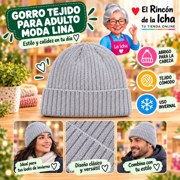 Gorro Tejido para Adulto Moda Lina Diseño 950536