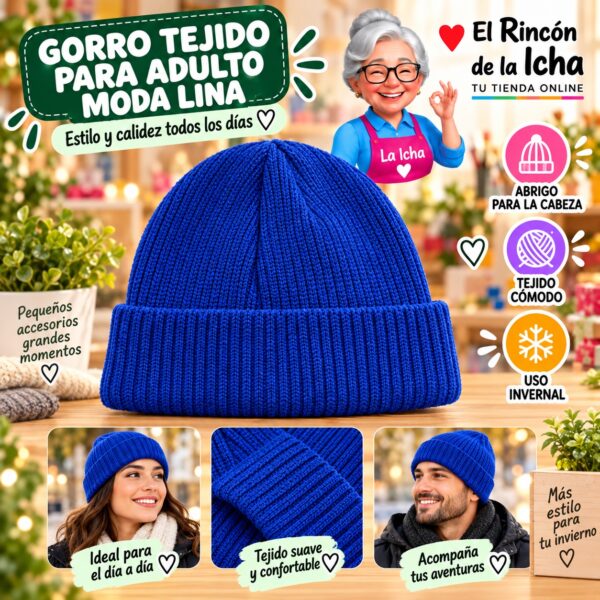 RI-ML-02199 Gorro Tejido para Adulto Moda Lina Diseño 950539