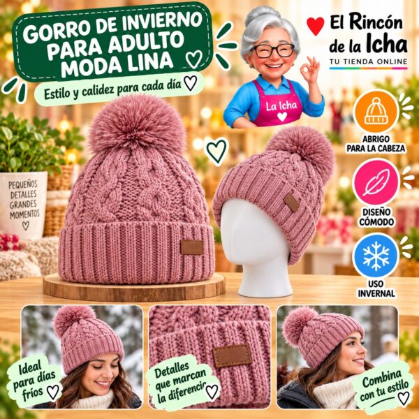 RI-ML-02212 Gorro de Invierno para Adulto Moda Lina Diseño 950269