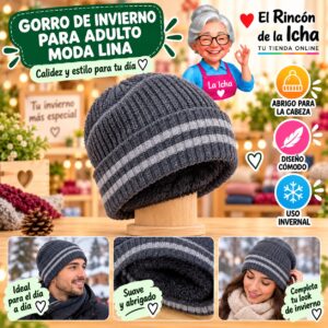 RI-ML-02213 Gorro de Invierno para Adulto Moda Lina Diseño 950461