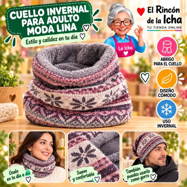 RI-ML-02215 Cuello Invernal para Adulto Moda Lina Diseño 950273