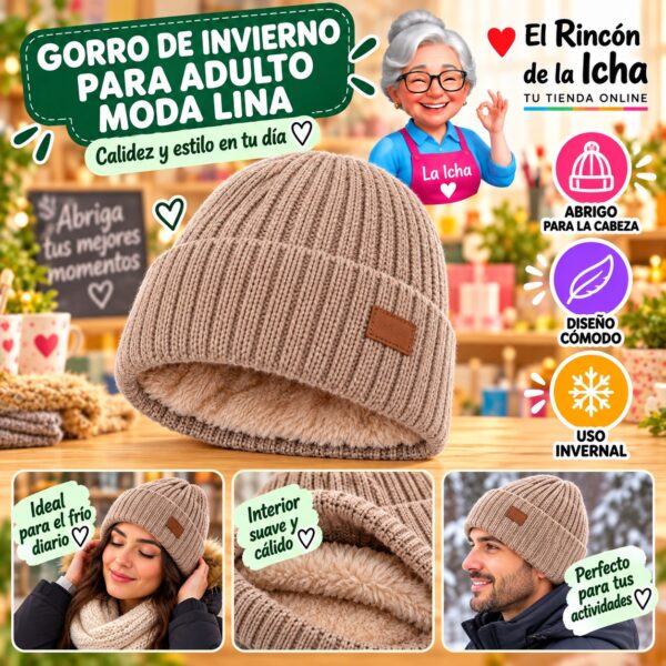 RI-ML-02219 Gorro de Invierno para Adulto Moda Lina Diseño 951209