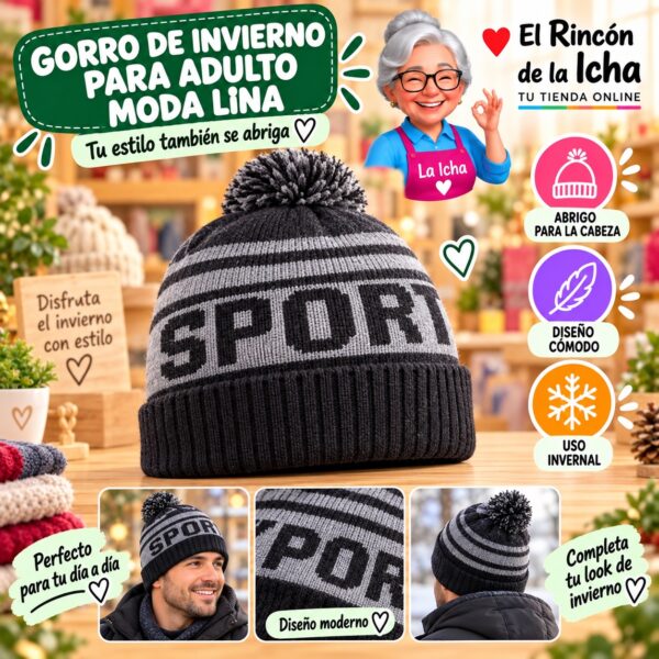 RI-ML-02222 Gorro de Invierno para Adulto Moda Lina Diseño 951142