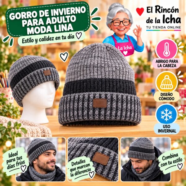 RI-ML-02241 Gorro de Invierno para Adulto Moda Lina Diseño 951234