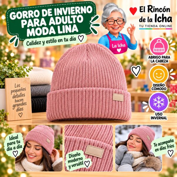 RI-ML-02242 Gorro de Invierno para Adulto Moda Lina Diseño 951235