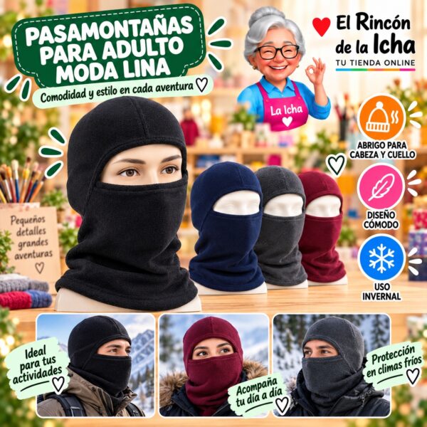 RI-ML-02245 Pasamontañas para Adulto Moda Lina Diseño 951408